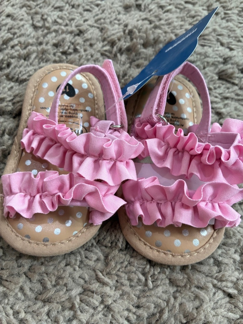 Toddler Pink Ruffle Strap Sandals